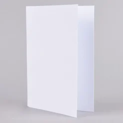 Creativ Company Doppelkarte blanko mit Struktur 10er Pack weiß 10,5x15cm