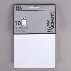 Creativ Company Doppelkarte blanko mit Struktur 10er Pack weiß 10,5x15cm