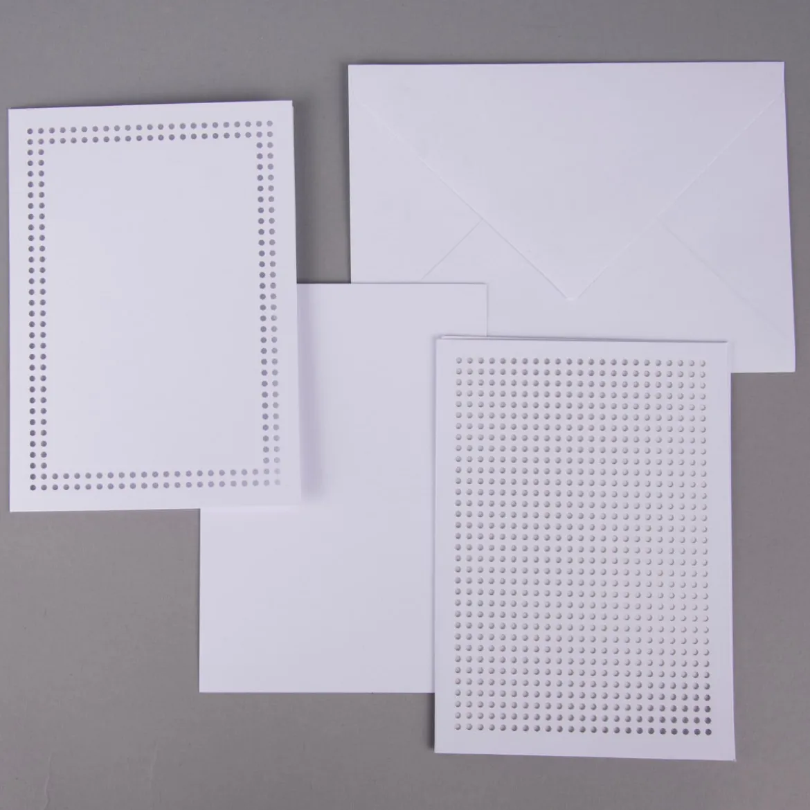 Creativ Company Doppelkarte zum Besticken 2fach sortiert 6 Stück 10,5x15cm mit Umschlag