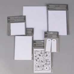 Creativ Company Doppelkarte blanko mit leichter Struktur 10er Pack weiß 10,5x15cm