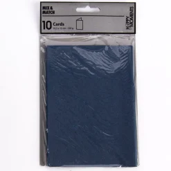 Creativ Company Doppelkarte blanko mit leichter Struktur 10er Pack dunkelblau 10,5x15cm