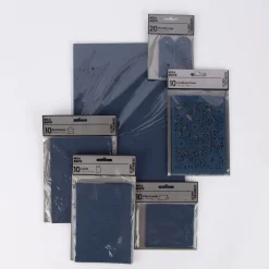 Creativ Company Doppelkarte blanko mit leichter Struktur 10er Pack dunkelblau 10,5x15cm