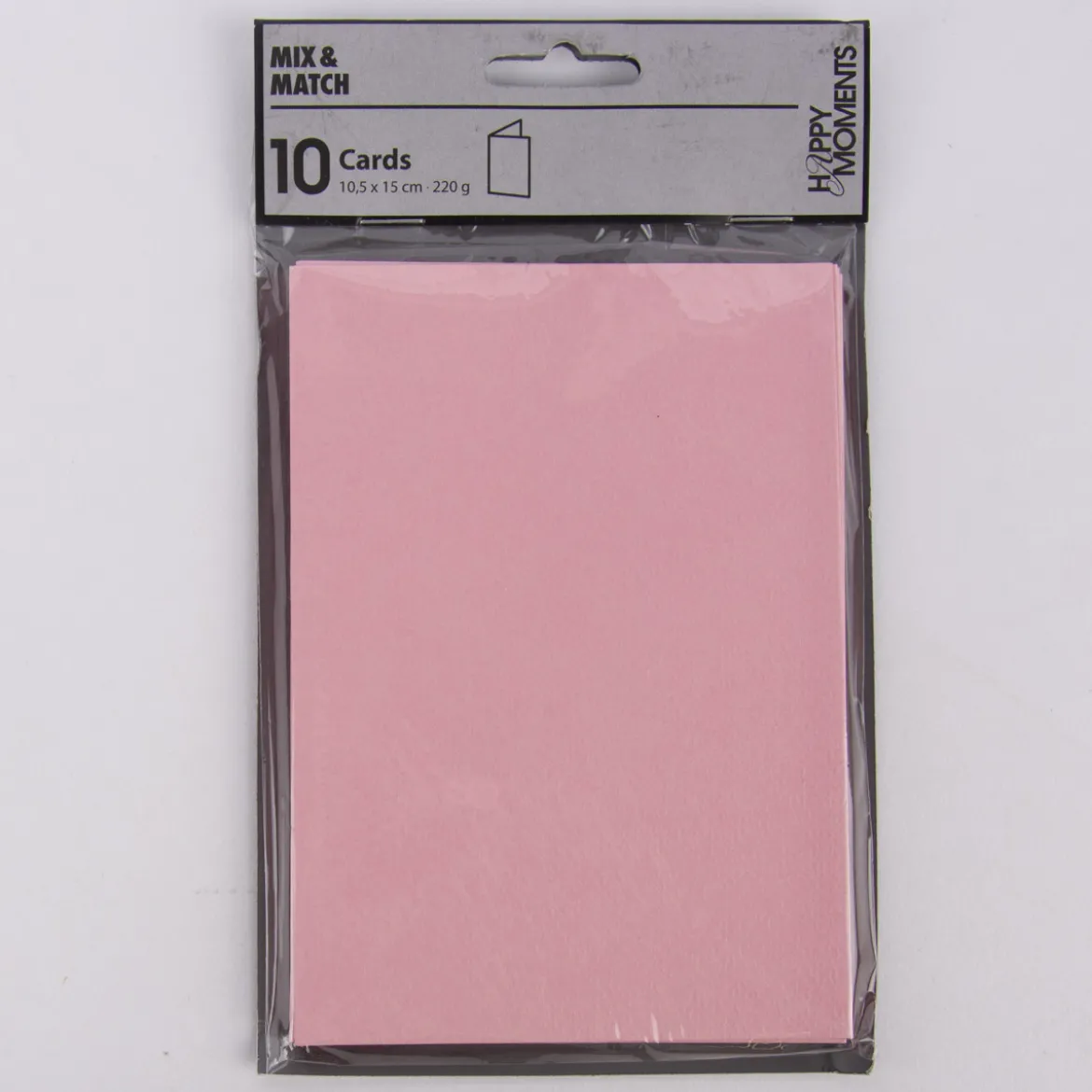 Creativ Company Doppelkarte blanko mit leichter Struktur 10er Pack rosa 10,5x15cm