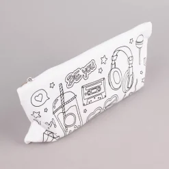 Creativ Company Federmäppchen bedruckt zum Ausmalen Kopfhörer Sonnenbrille 23x11,5cm