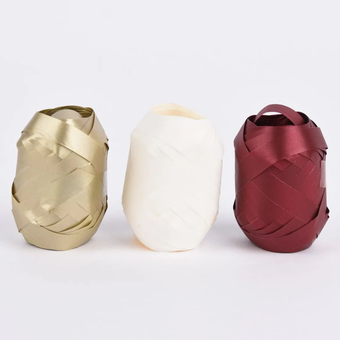 Creativ Company Geschenkband 3er Set matt rot gold weiß 0,1x100cm
