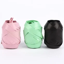 Creativ Company Geschenkband 3er Set matt schwarz lindgrün rosa 0,1x100cm