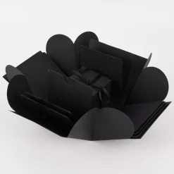 Creativ Company Geschenkbox Explosionsbox schwarz 12x12x12cm
