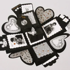 Creativ Company Geschenkbox Explosionsbox schwarz 12x12x12cm