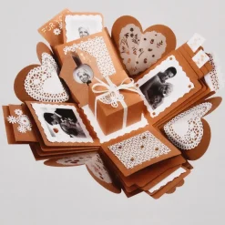 Creativ Company Geschenkbox Explosionsbox natur 12x12x12cm