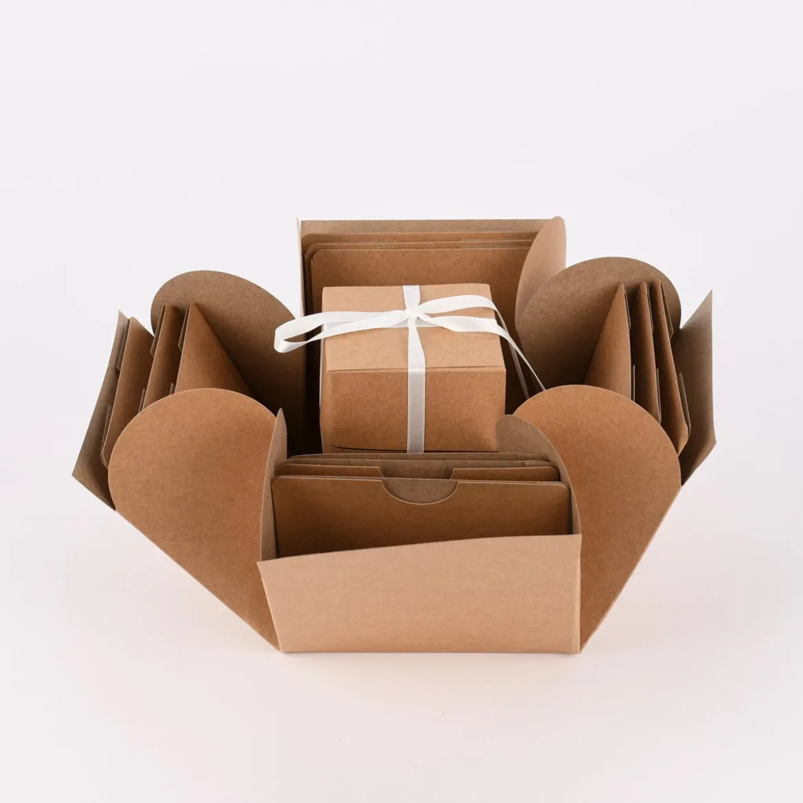 Creativ Company Geschenkbox Explosionsbox natur 12x12x12cm