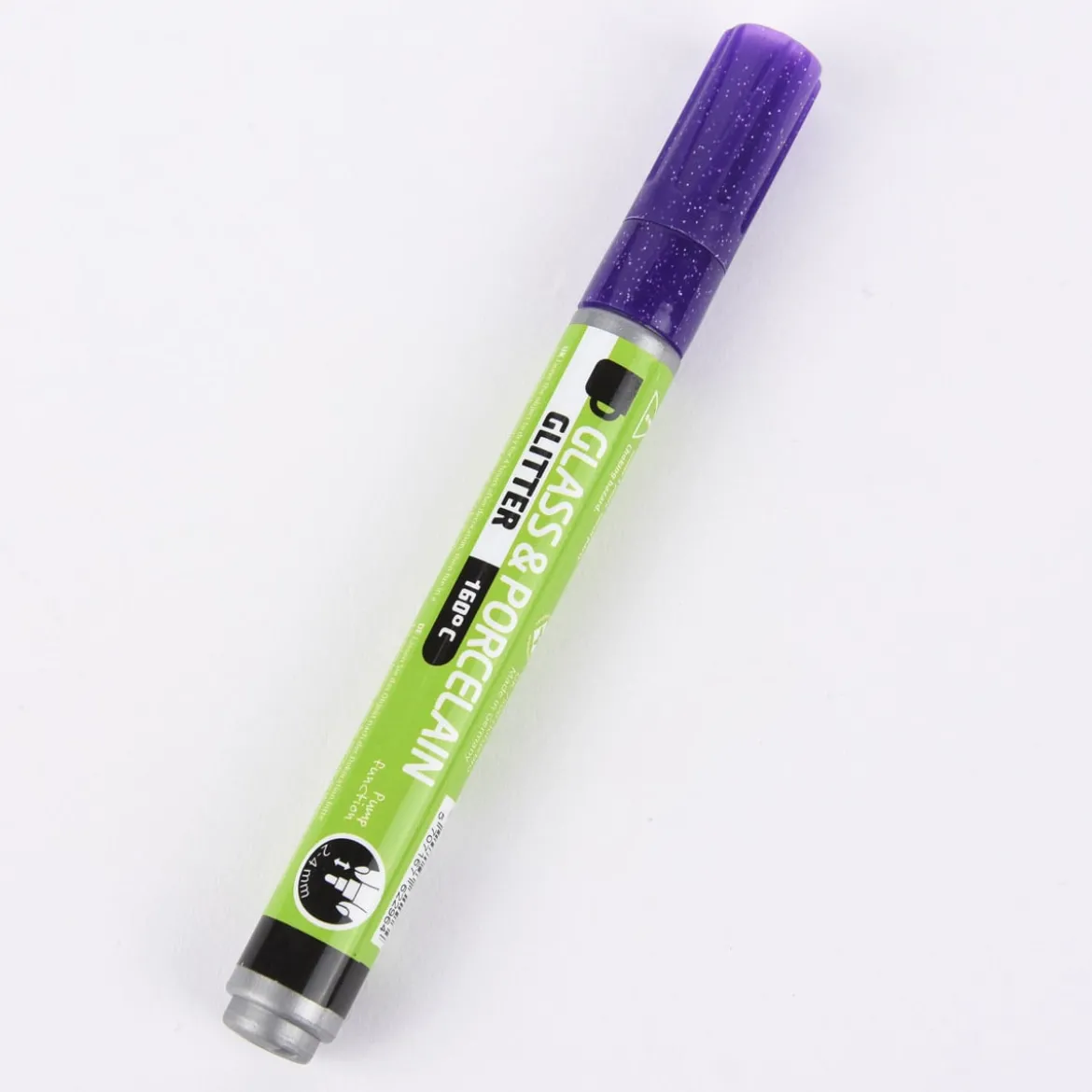 Creativ Company Glas- und Porzellanmalstift Strichstärke 2-4mm lila Glitter halbdeckend