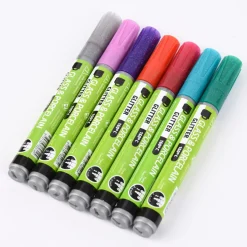 Creativ Company Glas- und Porzellanmalstift Strichstärke 2-4mm türkis Glitter halbdeckend