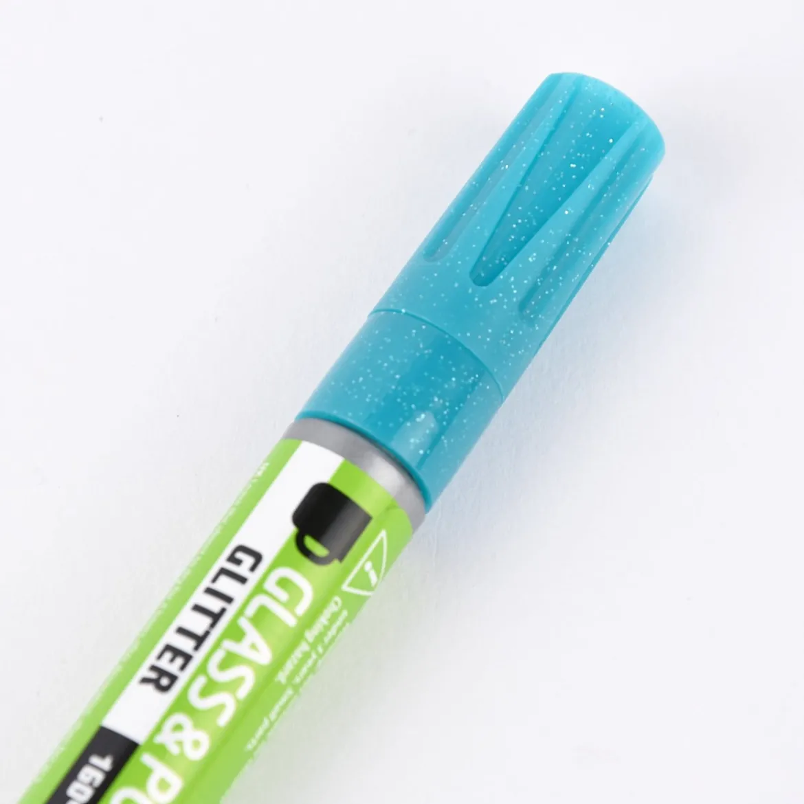 Creativ Company Glas- und Porzellanmalstift Strichstärke 2-4mm türkis Glitter halbdeckend