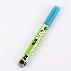 Creativ Company Glas- und Porzellanmalstift Strichstärke 2-4mm türkis Glitter halbdeckend