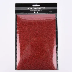 Creativ Company Glitzer Bügel-Transferfolie 1 Bogen rot glitzernd A5 14,8x21cm