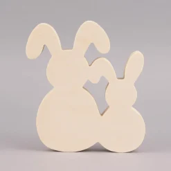 Creativ Company Hasen Holz blanko 2 Stück 14,5x18x2cm