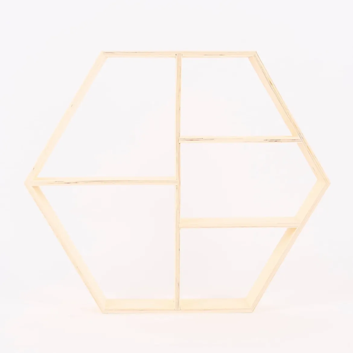 Creativ Company Holzregal sechseckig natur 33,5x38x5cm