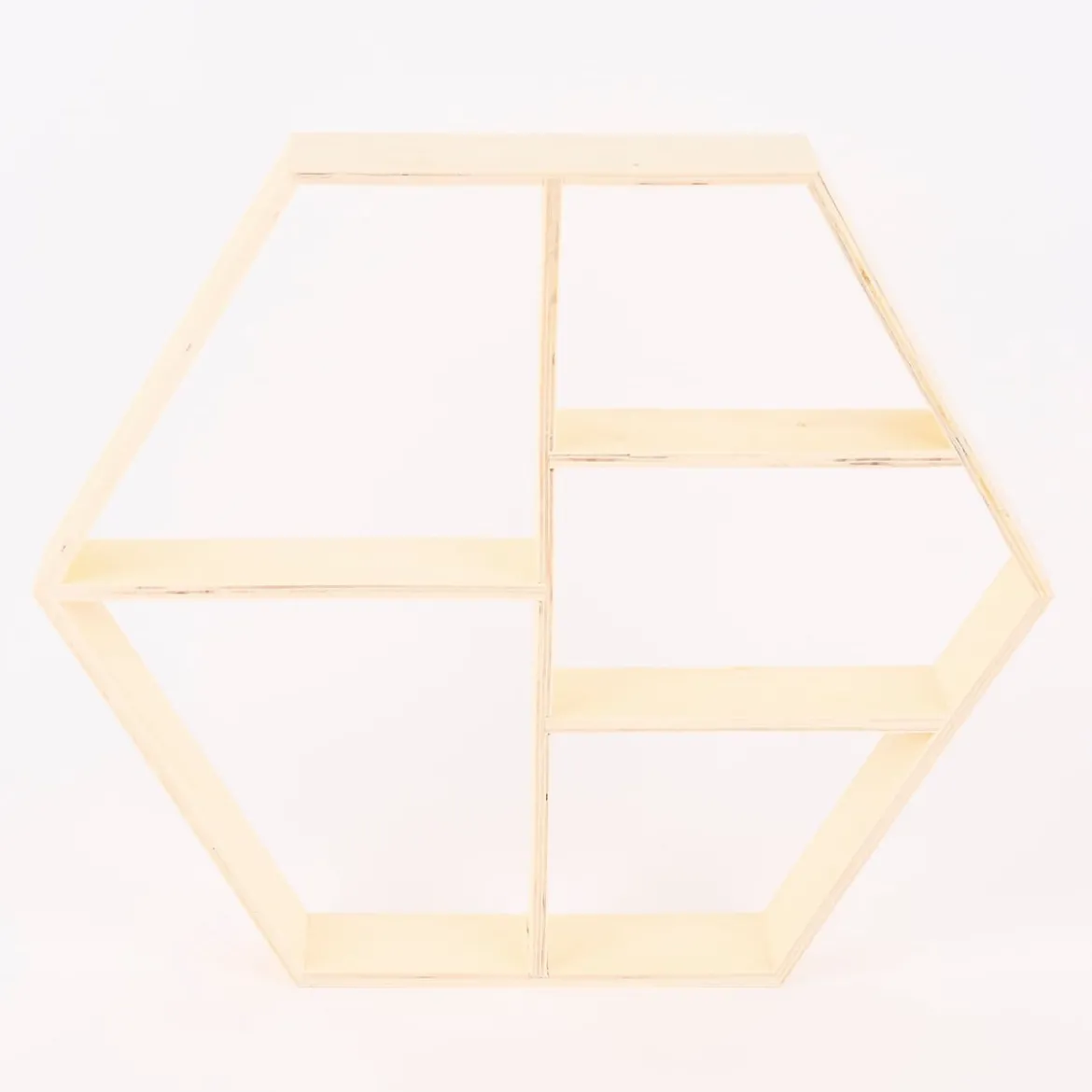 Creativ Company Holzregal sechseckig natur 33,5x38x5cm