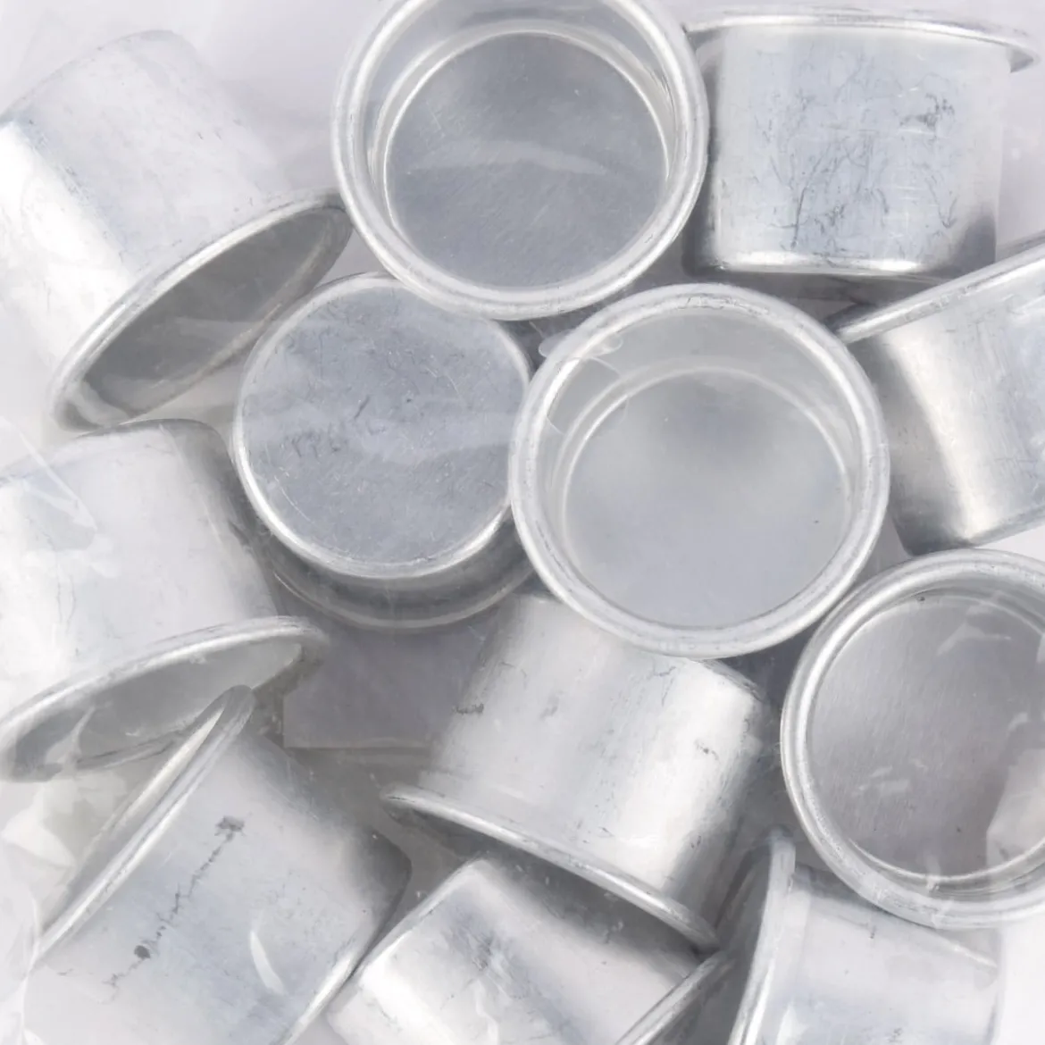 Creativ Company Kerzenhalter Manschetten 12er Set rund Metall silberfarbig 2,5cm