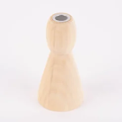 Creativ Company Kerzenhalter für schmale Stabkerzen Kegel Kiefernholz natur 5x10cm