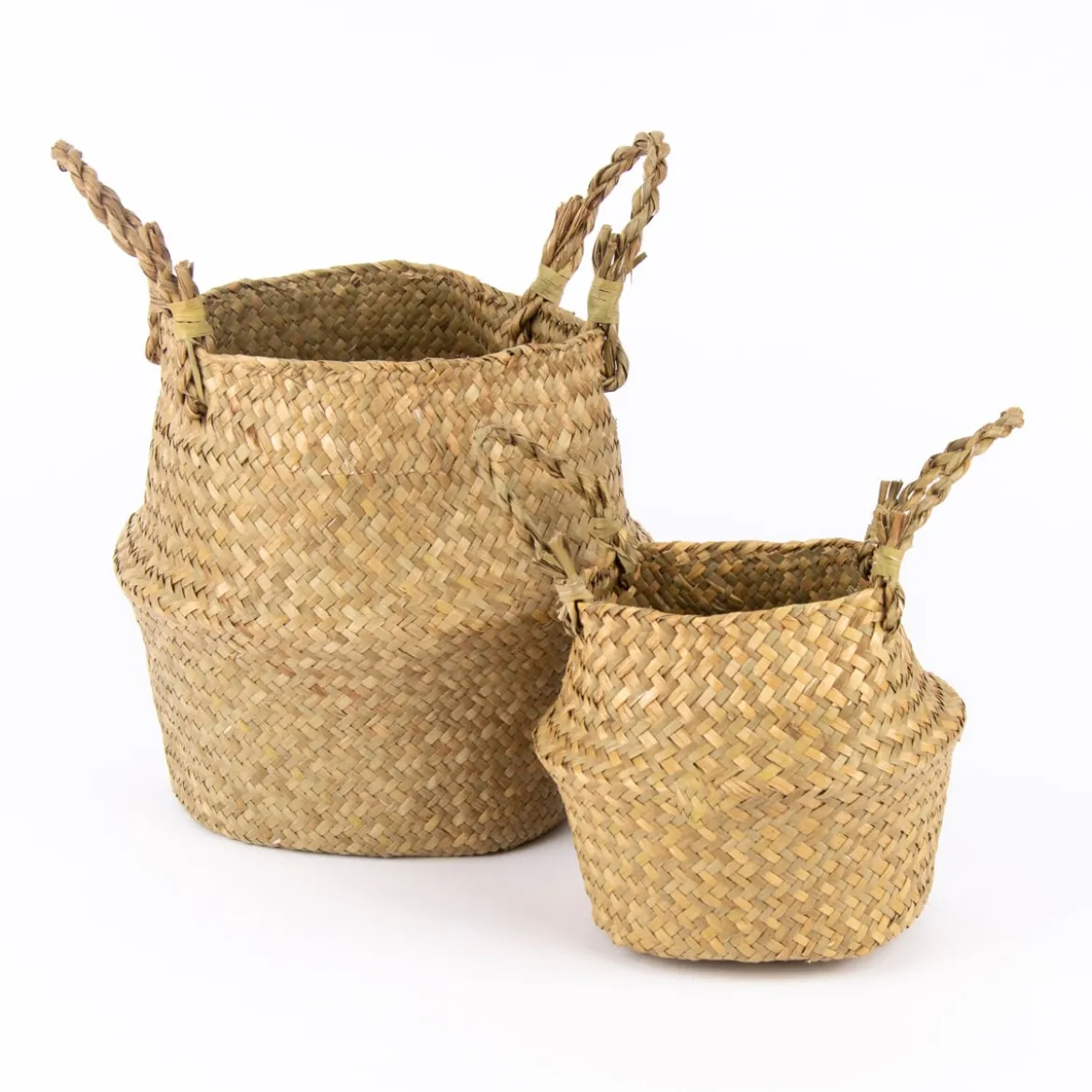 Creativ Company Korb aus Seegras mit Henkeln rund natur 20x16cm