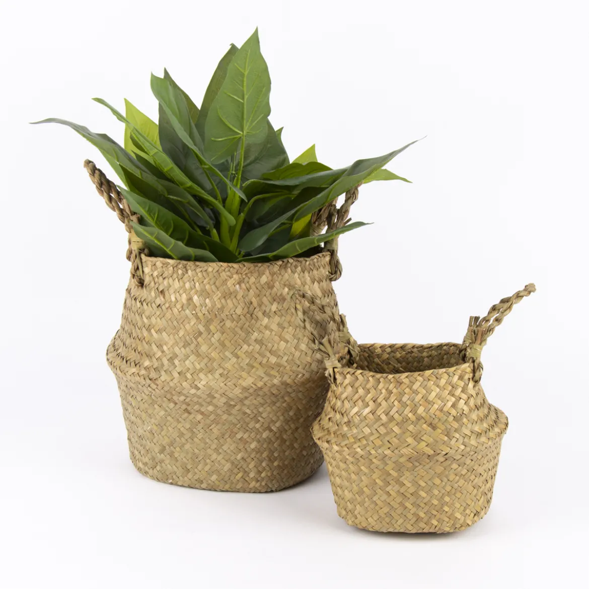 Creativ Company Korb aus Seegras mit Henkeln rund natur 20x16cm