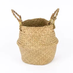 Creativ Company Korb aus Seegras mit Henkeln rund natur 27x27cm