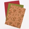 Creativ Company Lederpapier 3 Blatt verschiedene Designs Stärke 0,55mm natur grün rot 21x27,5cm