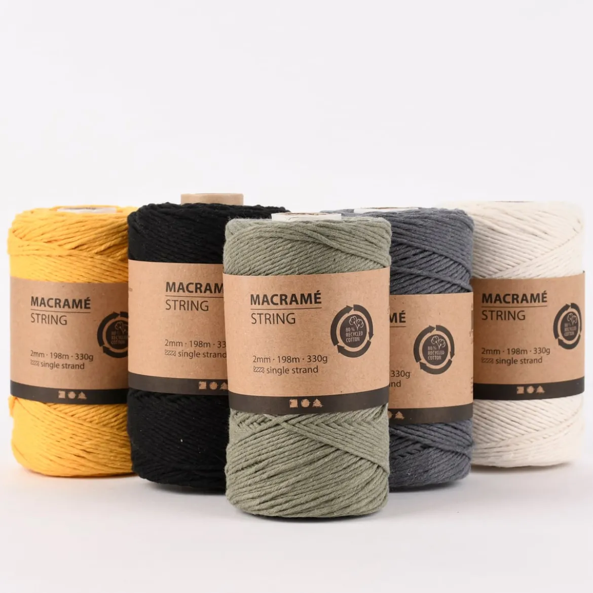 Creativ Company Makramee Kordel 2mm 198m 330g verschiedene Farben