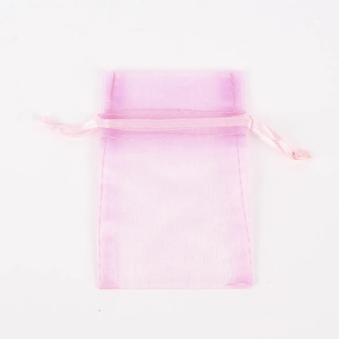 Creativ Company Organzabeutel mit Zugband 10er Pack rosa 6x10cm