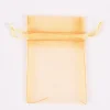 Creativ Company Organzabeutel mit Zugband 10er Pack goldfarbig 6x10cm