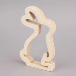 Creativ Company Osterhasen Silhouetten Holz natur verschiedene Größen 2 Stück
