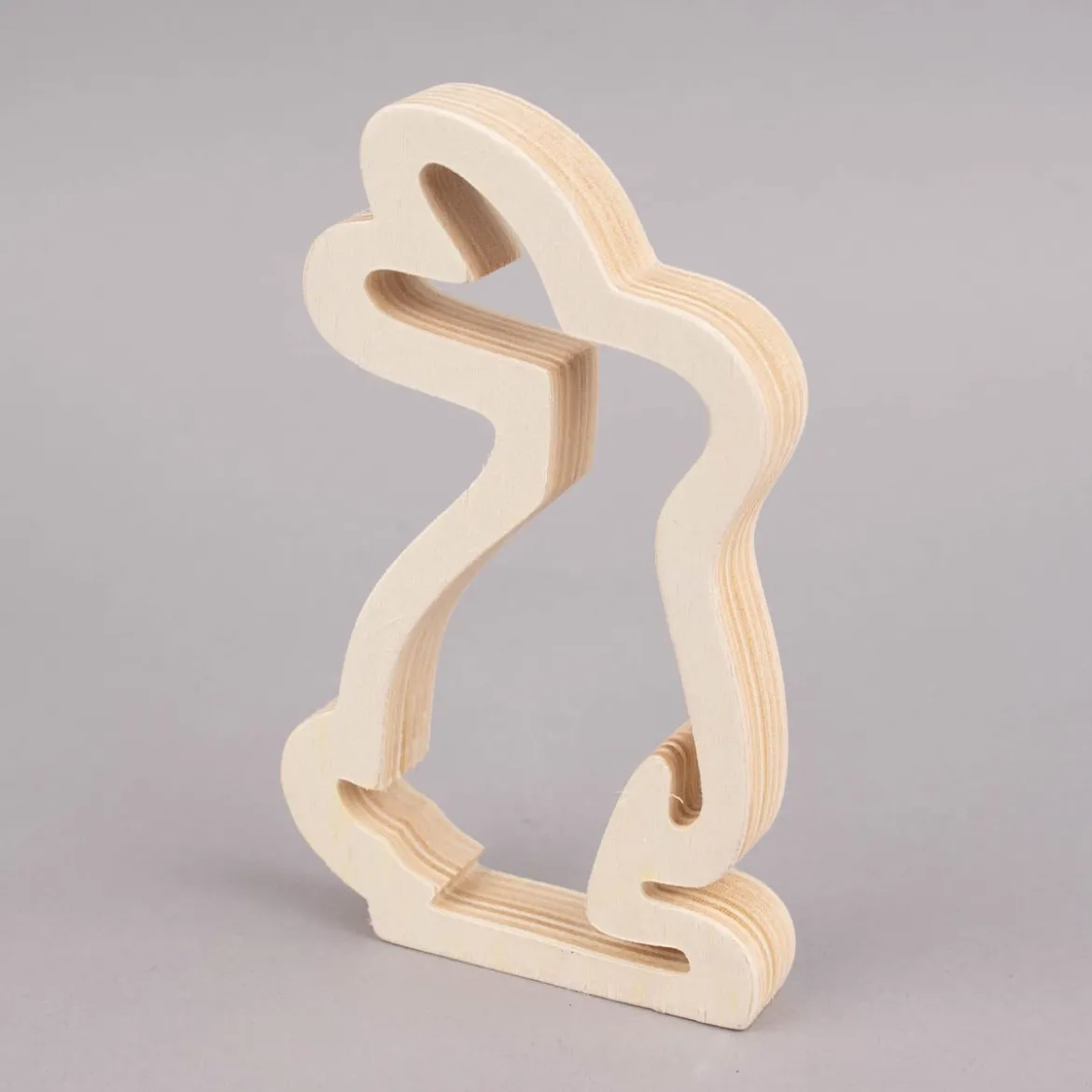 Creativ Company Osterhasen Silhouetten Holz natur verschiedene Größen 2 Stück
