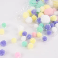 Creativ Company Pompons Glitter 1 Set verschiedene Farben und Größen