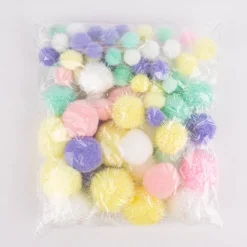 Creativ Company Pompons Glitter 1 Set verschiedene Farben und Größen