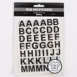 Creativ Company Rub-on Sticker Buchstaben schwarz 2 Bögen 12x15,5cm