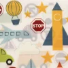 Creativ Company Rub On Sticker Transfer Sticker Fahrzeuge bunt