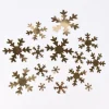 Creativ Company Schneesterne 16 Stück aus Lederpapier goldfarbig verschiedene Größen
