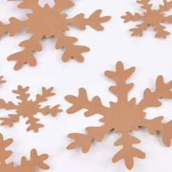 Creativ Company Schneesterne 16 Stück aus Lederpapier natur verschiedene Größen
