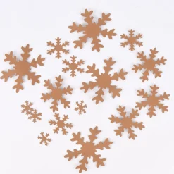 Creativ Company Schneesterne 16 Stück aus Lederpapier natur verschiedene Größen