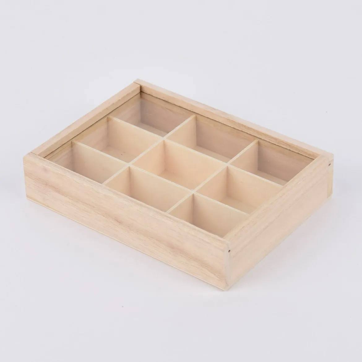 Creativ Company Setzkasten mit 9 Fächern Holz 17x13x3,5cm