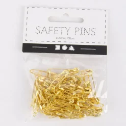 Creativ Company Sicherheitsnadeln 100 Stk goldfarben 0,6mm Stärke