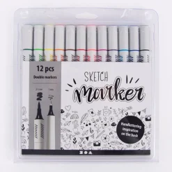 Creativ Company Sketch Marker Strichstärke 1 u. 2-5mm 12 Farben
