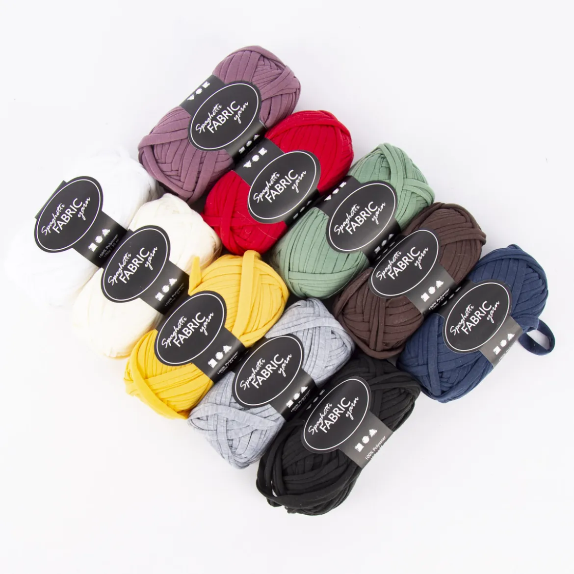Creativ Company Spaghetti-Garn aus 100% Polyester weiß 35m lang 100g
