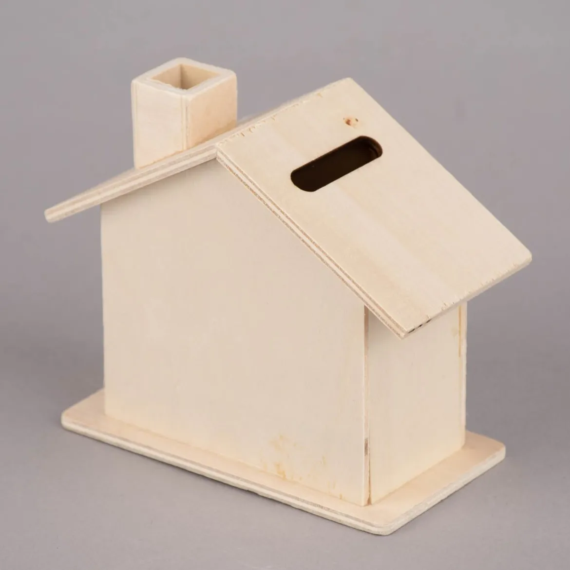 Creativ Company Spardose Haus blanko Holz 10,5x10x5cm