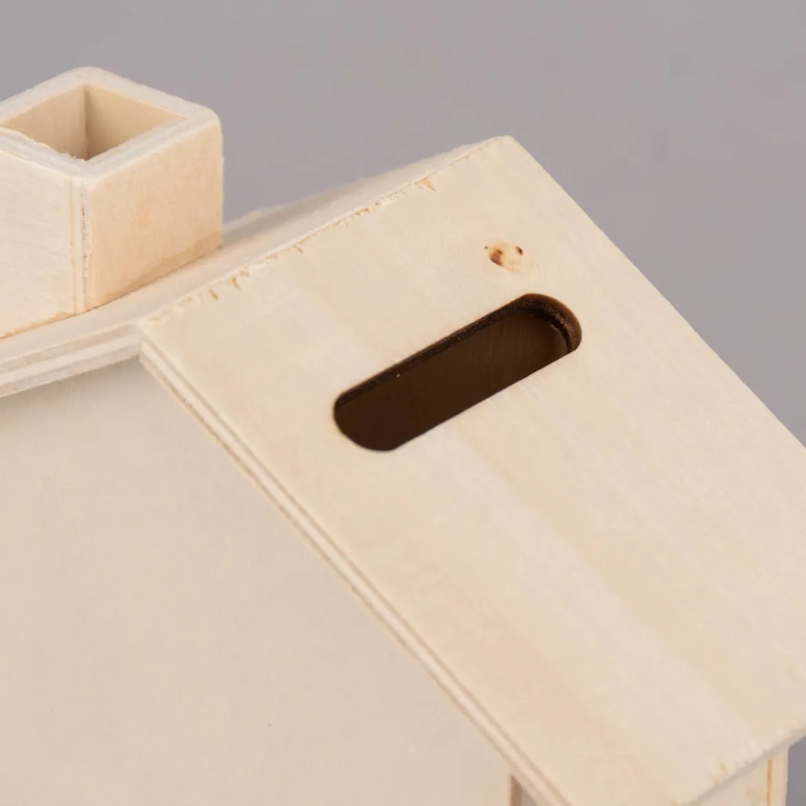 Creativ Company Spardose Haus blanko Holz 10,5x10x5cm