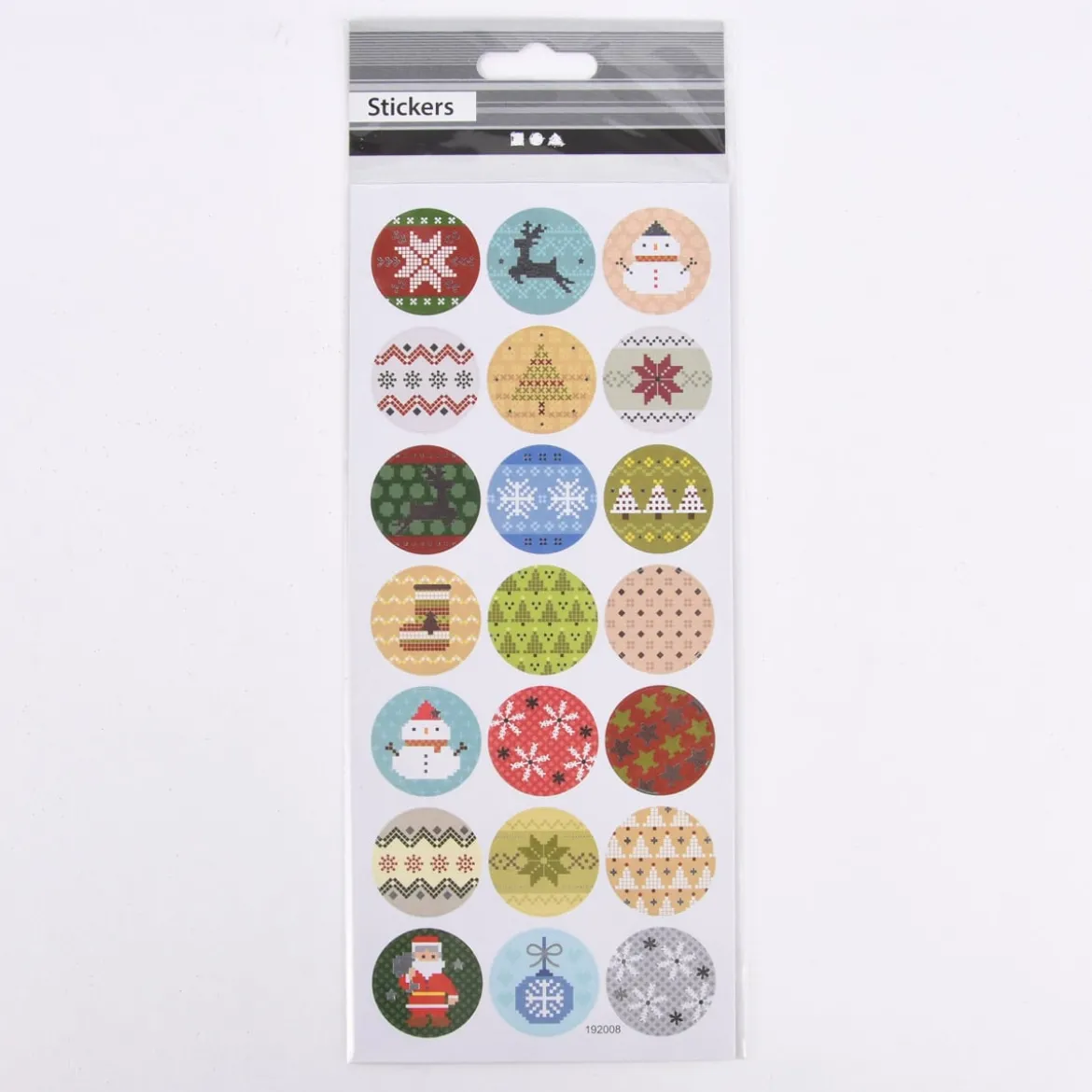 Creativ Company Sticker Weihnachts-Stickerei Motiv 21Stück 2,5cm