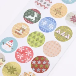 Creativ Company Sticker Weihnachts-Stickerei Motiv 21Stück 2,5cm