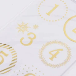 Creativ Company Sticker Zahlen 24 Stück Rund weiß goldfarbig verschiedene Designs