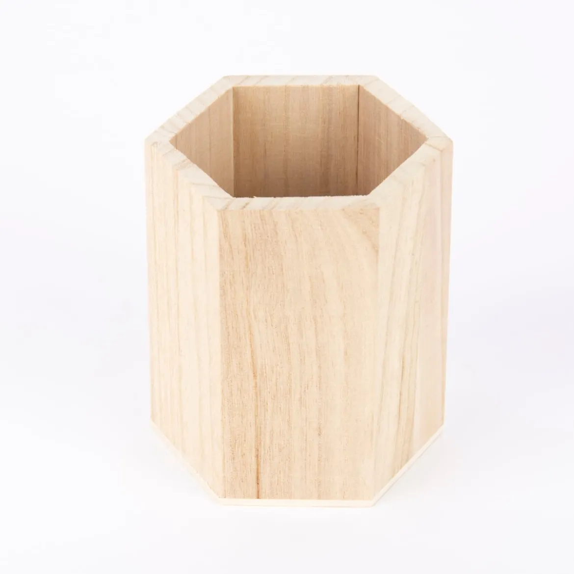 Creativ Company Stiftehalter sechseckig Holz 8x10,5cm